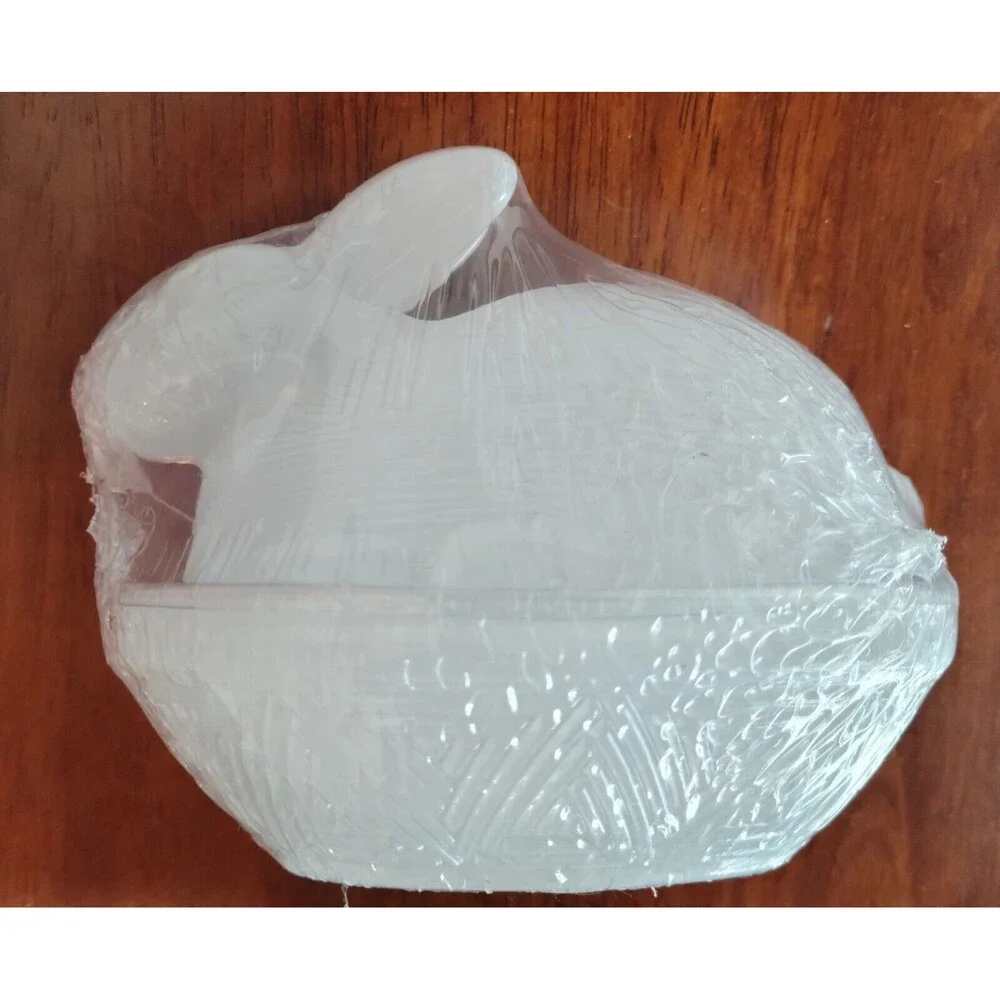 Easter Glass Bunny Container White Covered Candy Dish Target Bullseye Playground
